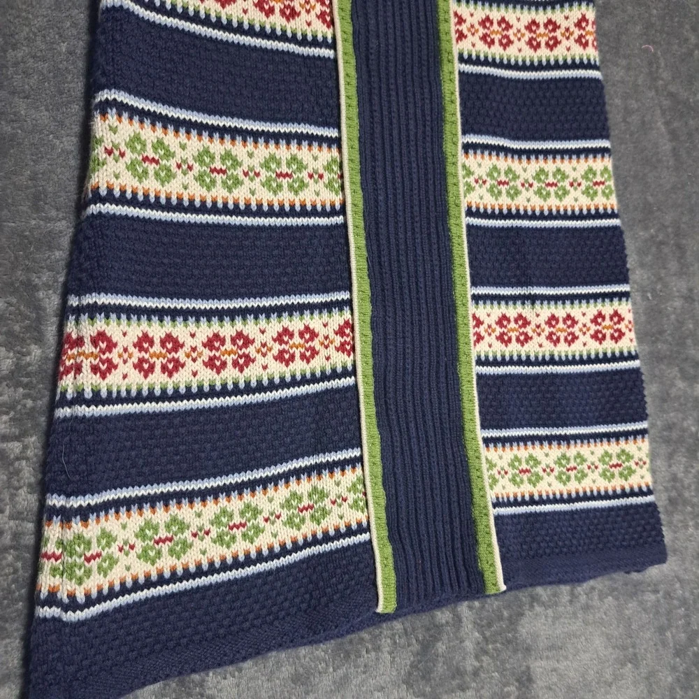 Willow Blossom Girls 5T Navy Fair Isle Knit Sweater Dress Boho Cottagecore Boho